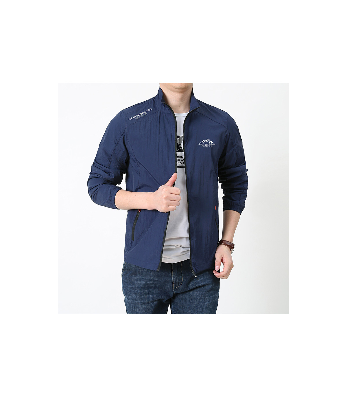Veste d'été ultra-mince pour hommes, Protection solaire, décontractée, respirante, sport, coupe