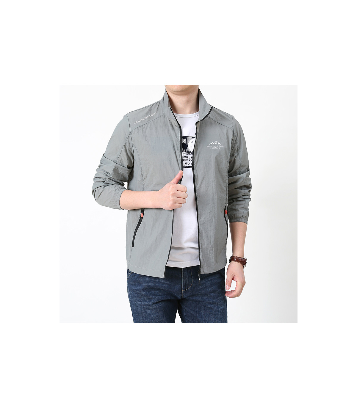 Veste d'été ultra-mince pour hommes, Protection solaire, décontractée, respirante, sport, coupe