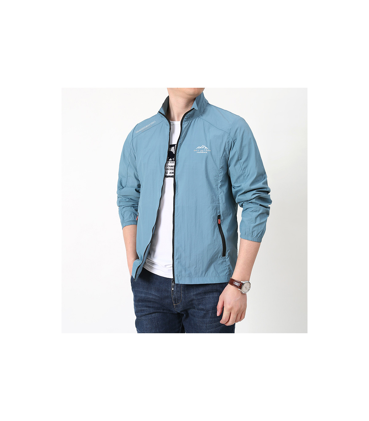 Veste d'été ultra-mince pour hommes, Protection solaire, décontractée, respirante, sport, coupe