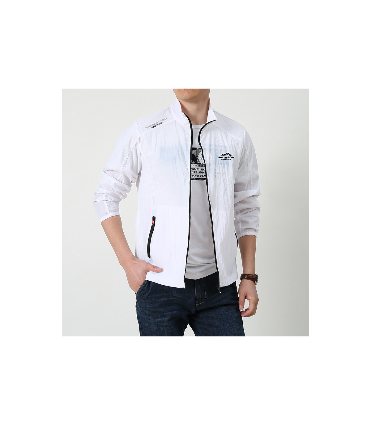 Veste d'été ultra-mince pour hommes, Protection solaire, décontractée, respirante, sport, coupe
