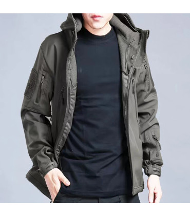 Hommes hiver automne Softshell polaire vestes imperméable en plein air pêche randonnée chasse t