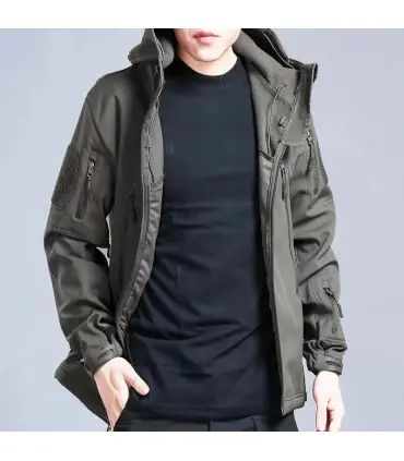 Hommes hiver automne Softshell polaire vestes imperméable en plein air pêche randonnée chasse t