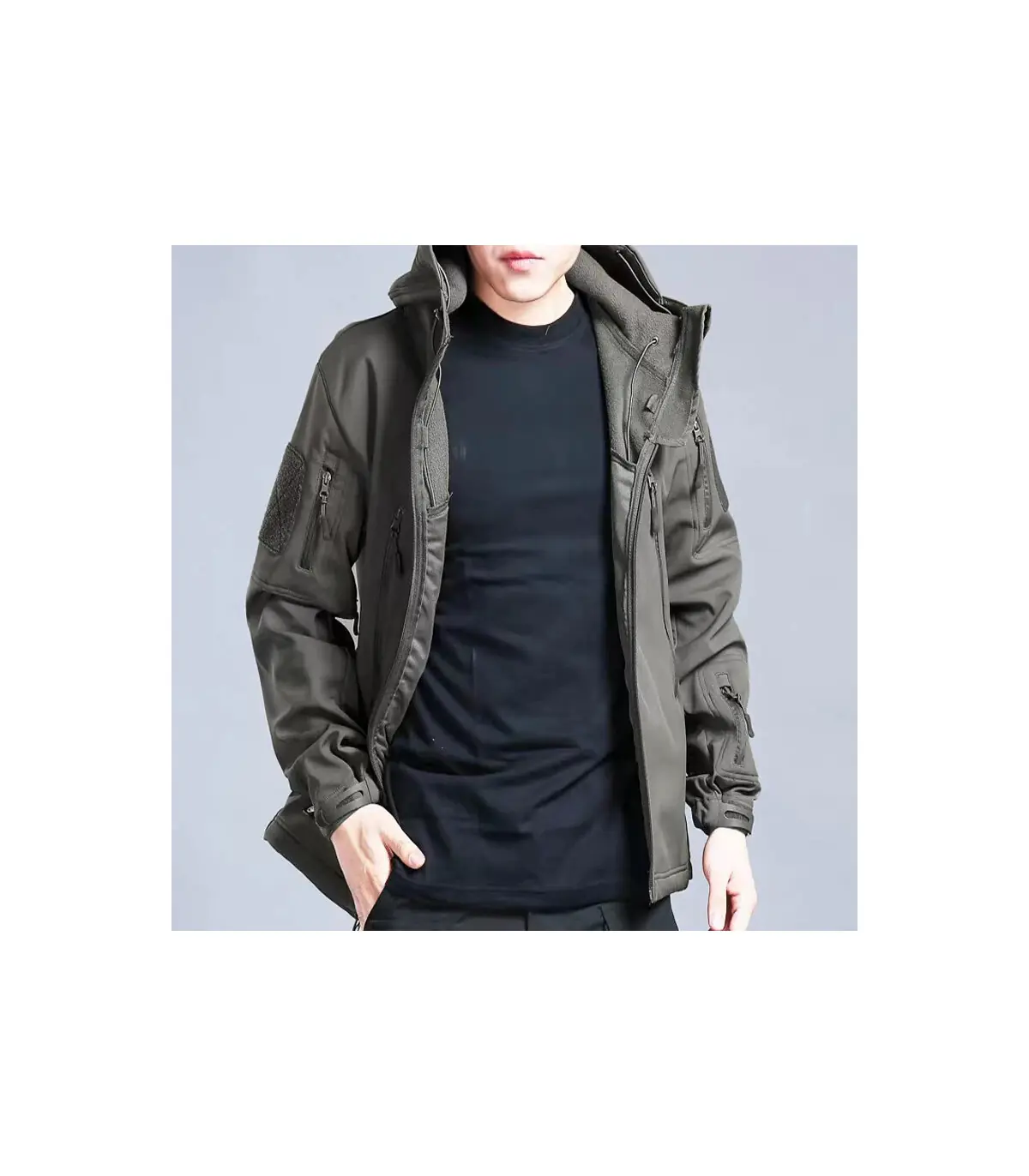 Hommes hiver automne Softshell polaire vestes imperméable en plein air pêche randonnée chasse t