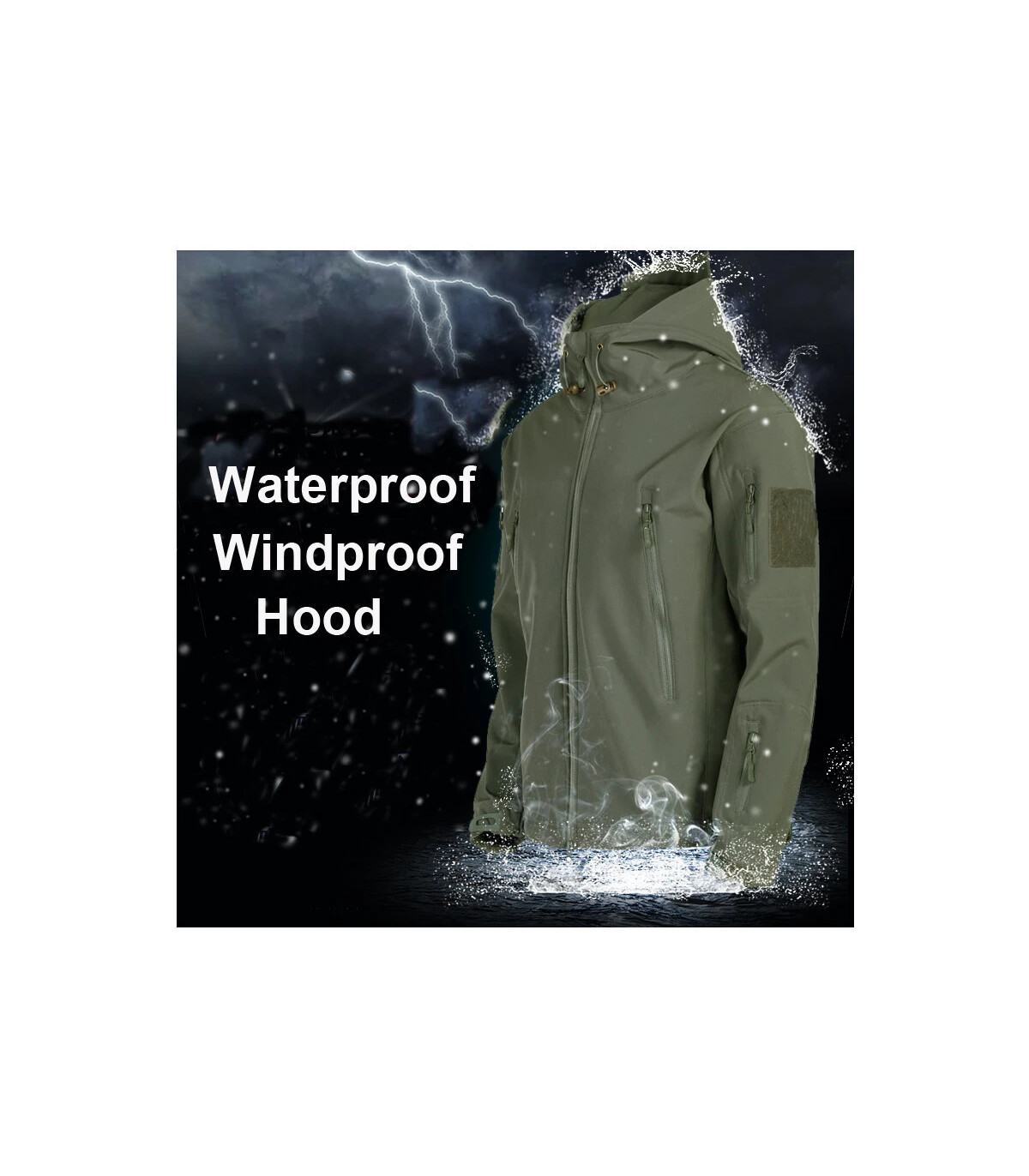 Hommes hiver automne Softshell polaire vestes imperméable en plein air pêche randonnée chasse t