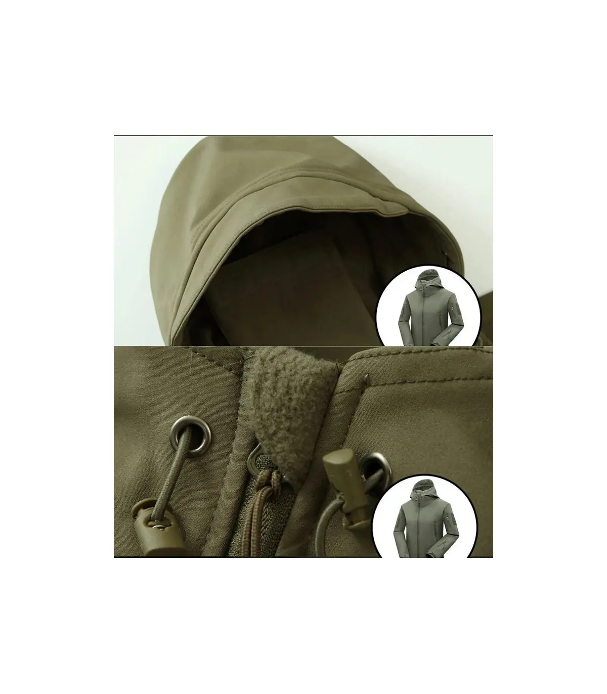 Hommes hiver automne Softshell polaire vestes imperméable en plein air pêche randonnée chasse t