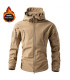 Herren Winter Herbst Softshell Fleece Jacken wasserdicht Outdoor Angeln Wandern Jagd