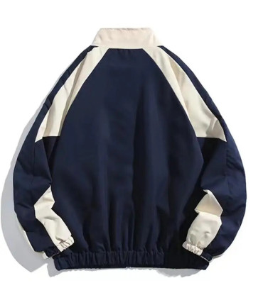 Hip Hop varsité veste hommes haute rue Patchwork couleur noir coupe-vent manteaux femmes printe