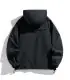 Coupe-vent hommes veste à capuche manteau à glissière Cargo imperméable noir Bomber Camping amp