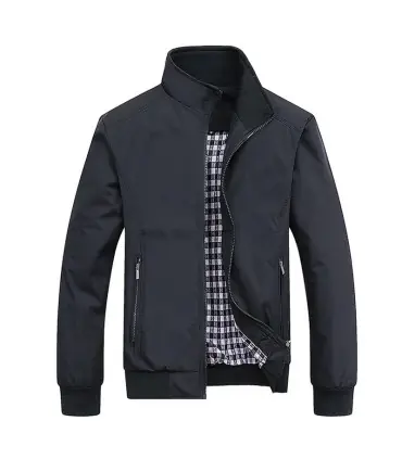 2025 printemps automne décontracté solide mode mince Bomber veste hommes pardessus nouveauté ve