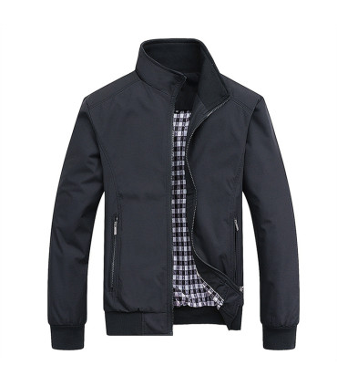 2025 primavera autunno casual solido moda sottile bomber giacca da uomo cappotto novità
