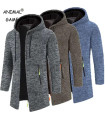 Felpa con cappuccio da uomo, felpa a maniche lunghe con zip.
