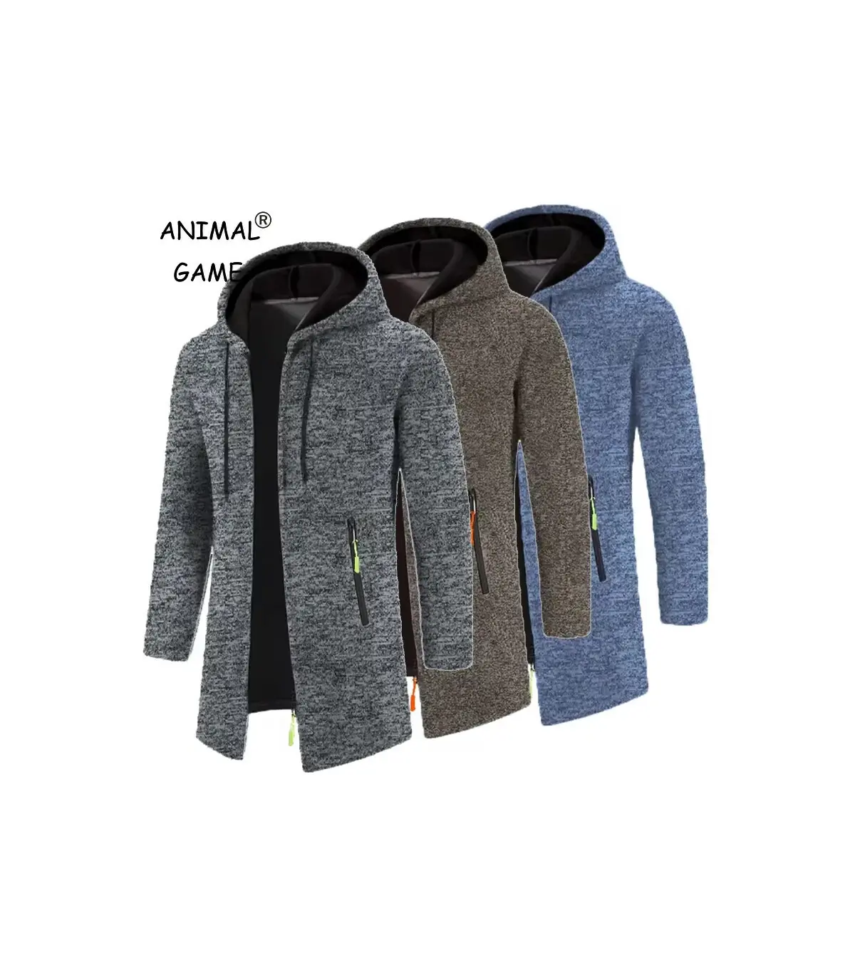 Sweat-shirt à capuche de Sport pour hommes, sweat-shirt à manches longues avec fermeture éclair