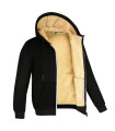 Cappotto con cappuccio in lana d'agnello per uomo e donna, caldo, maniche lunghe, felpa.
