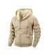 Veste d\'hiver à fermeture éclair pour hommes, polaire chaude, coupe-vent, sweat à capuche, Card