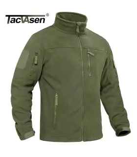 TACVASEN Veste polaire pour homme douce et chaude coupe-vent manteau zippé complet poches zippé