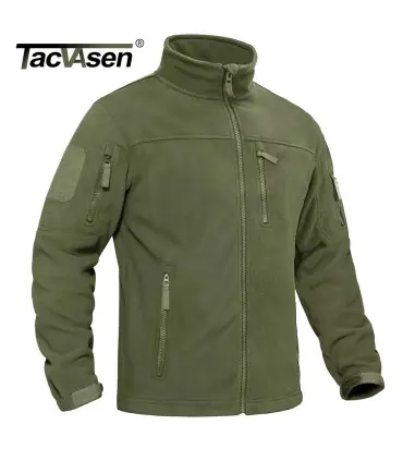 TACVASEN Veste polaire pour homme douce et chaude coupe-vent manteau zippé complet poches zippé