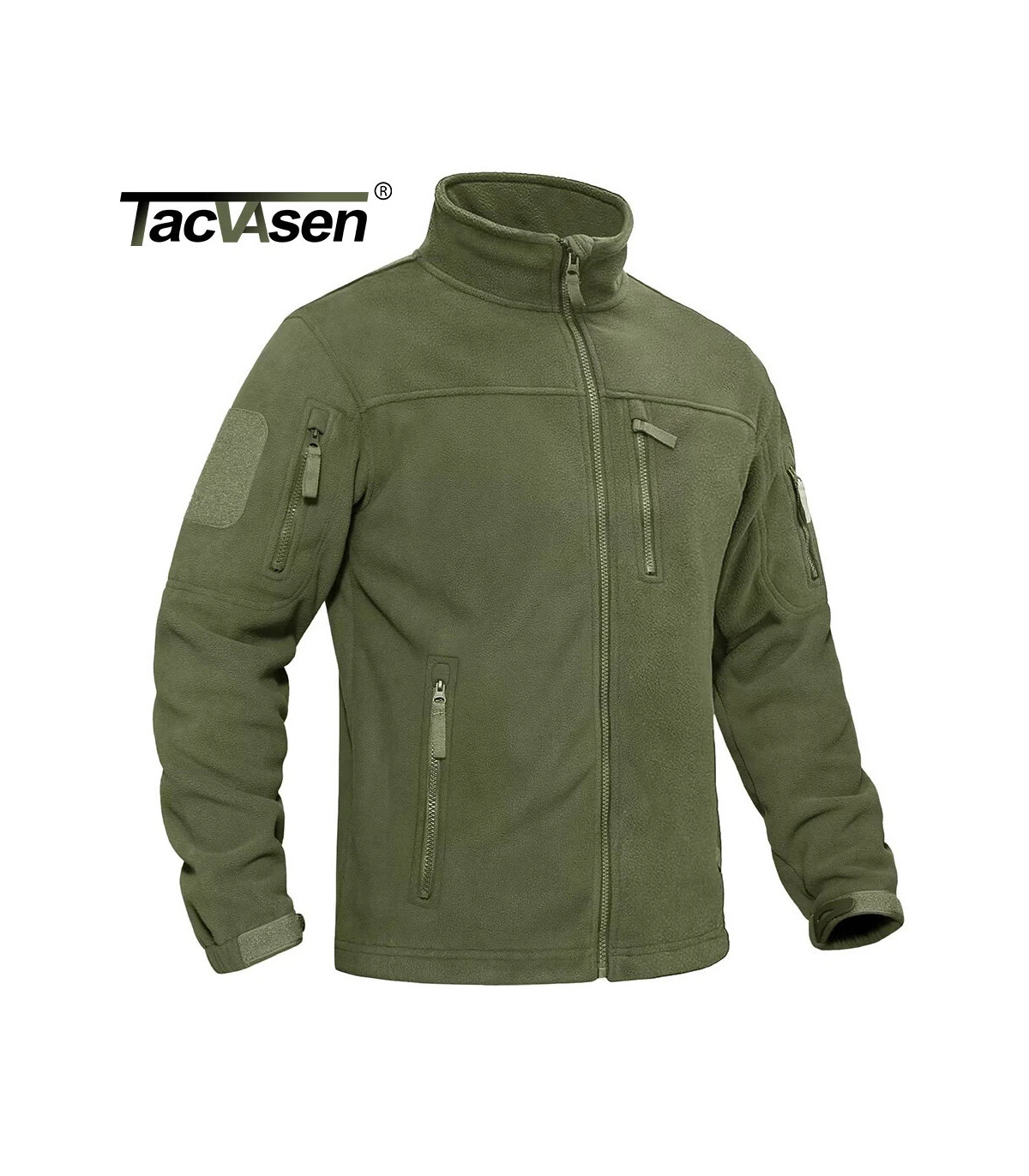 TACVASEN Veste polaire pour homme douce et chaude coupe-vent manteau zippé complet poches zippé