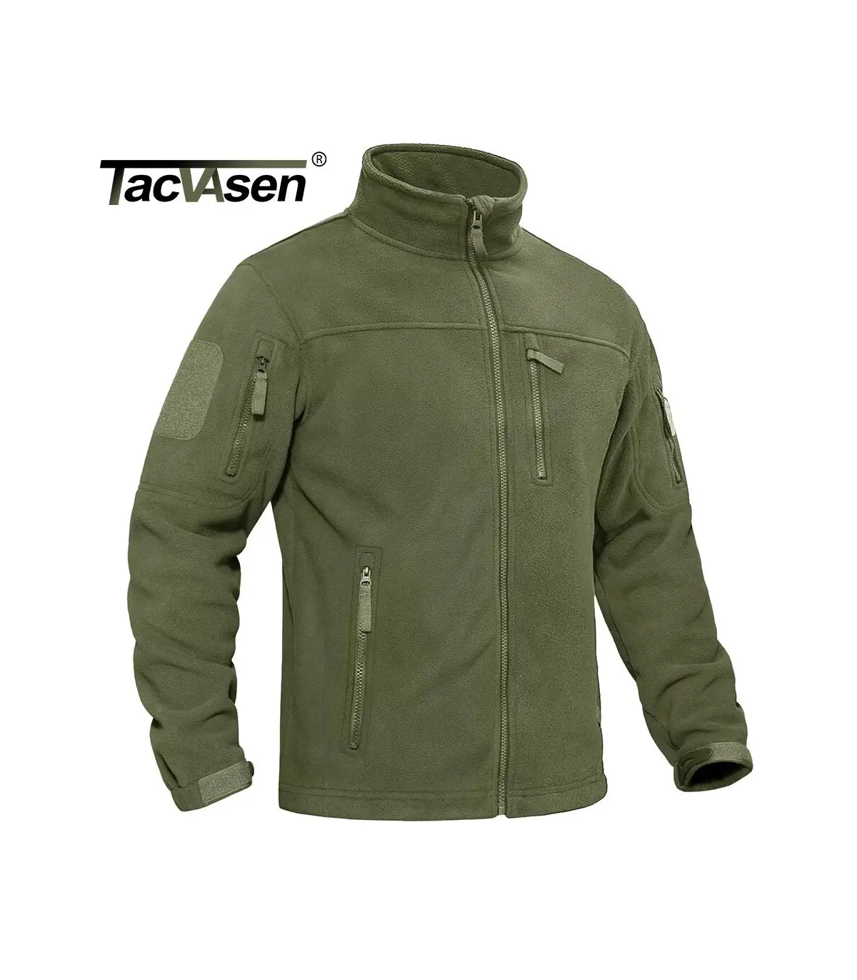 TACVASEN Veste polaire pour homme douce et chaude coupe-vent manteau zippé complet poches zippé
