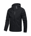 Lightweight waterproof rain jacket for men, outdoor waterproof hooded jacket, V-cut jacket