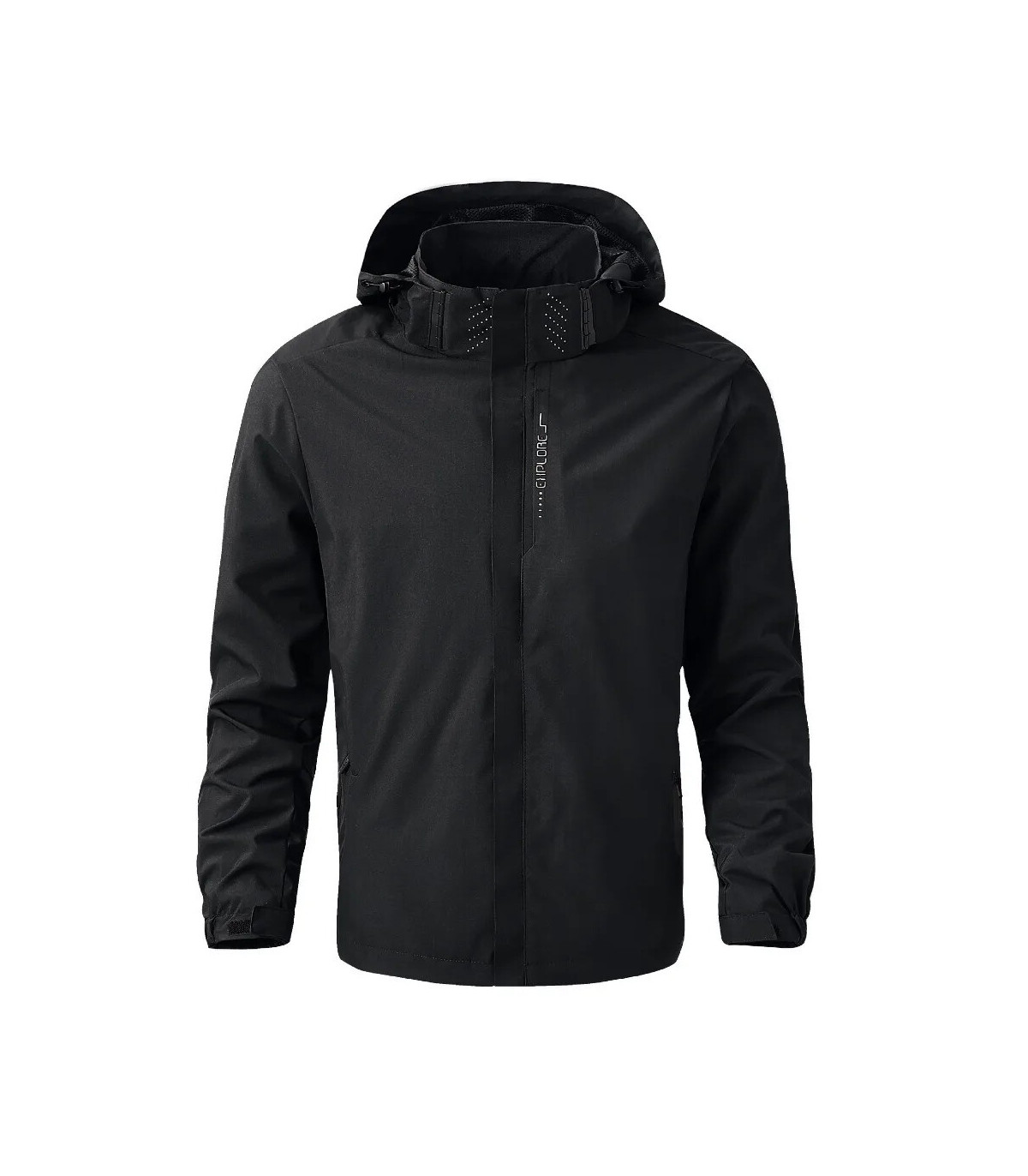 Veste de pluie imperméable légère pour hommes, imperméable d\'extérieur à capuche, veste coupe-v