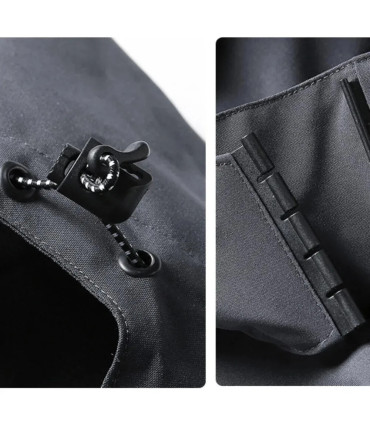 Veste de pluie imperméable légère pour hommes, imperméable d\'extérieur à capuche, veste coupe-v