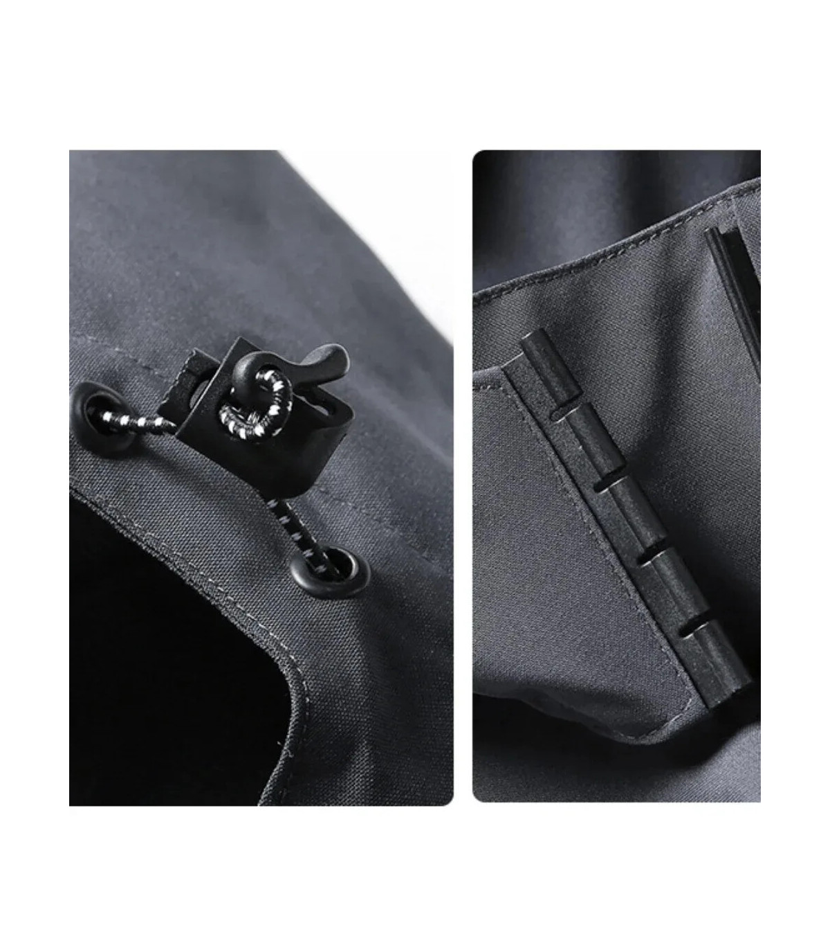 Veste de pluie imperméable légère pour hommes, imperméable d\'extérieur à capuche, veste coupe-v