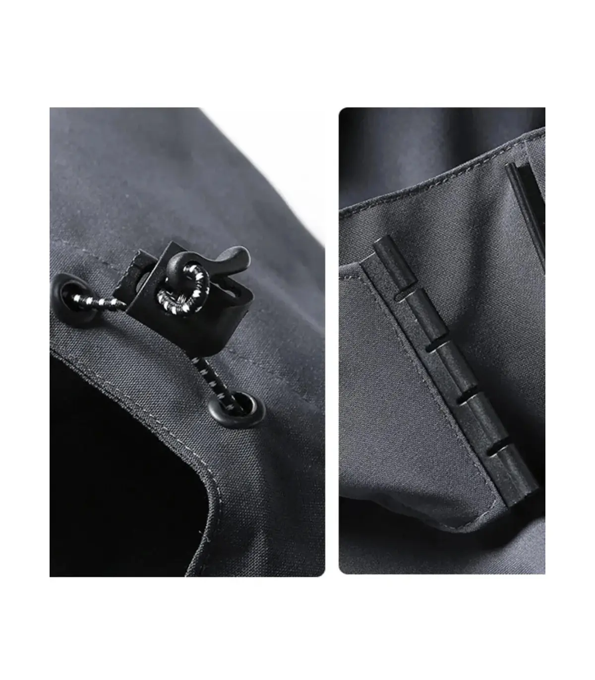 Veste de pluie imperméable légère pour hommes, imperméable d\'extérieur à capuche, veste coupe-v