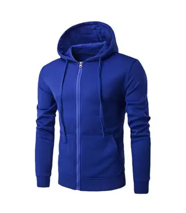 Veste à capuche à manches longues PVD pour hommes, fermeture à glissière, sweat-shirt Slim Fit,
