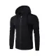 Veste à capuche à manches longues PVD pour hommes, fermeture à glissière, sweat-shirt Slim Fit,
