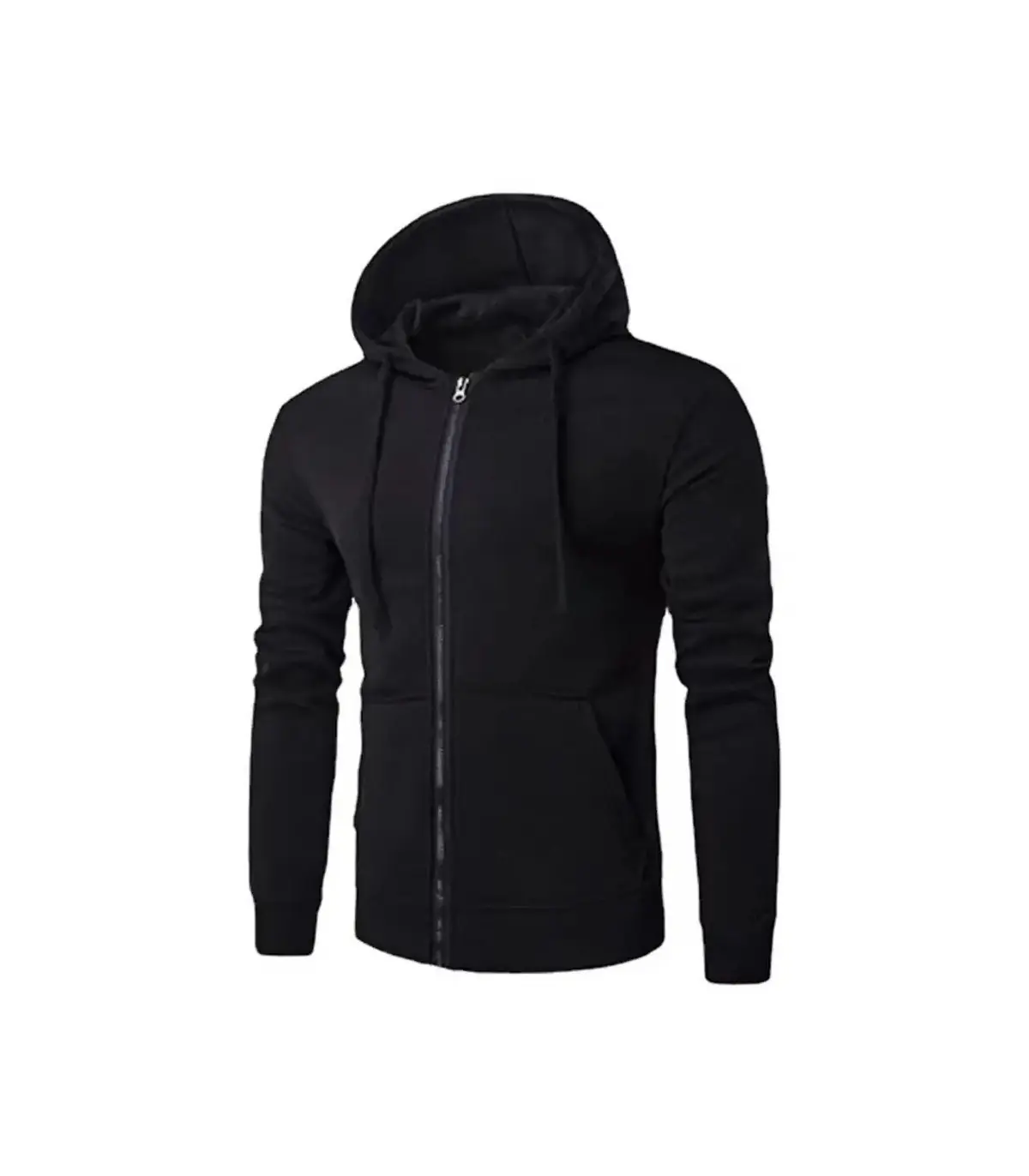 Veste à capuche à manches longues PVD pour hommes, fermeture à glissière, sweat-shirt Slim Fit,