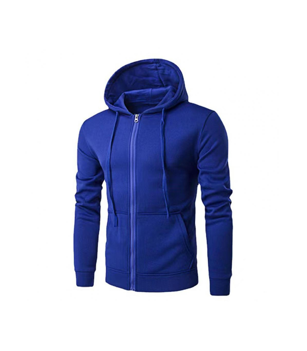 Giacca con cappuccio a maniche lunghe PVD per uomo, chiusura lampo, felpa Slim Fit.