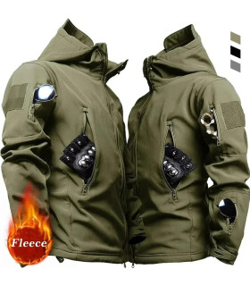 Veste militaire décontractée à capuche pour hommes, utilitaire d\'extérieur, mode peau de requin