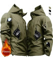 Casual military hooded jacket for men, outdoor utility, shark skin fashion