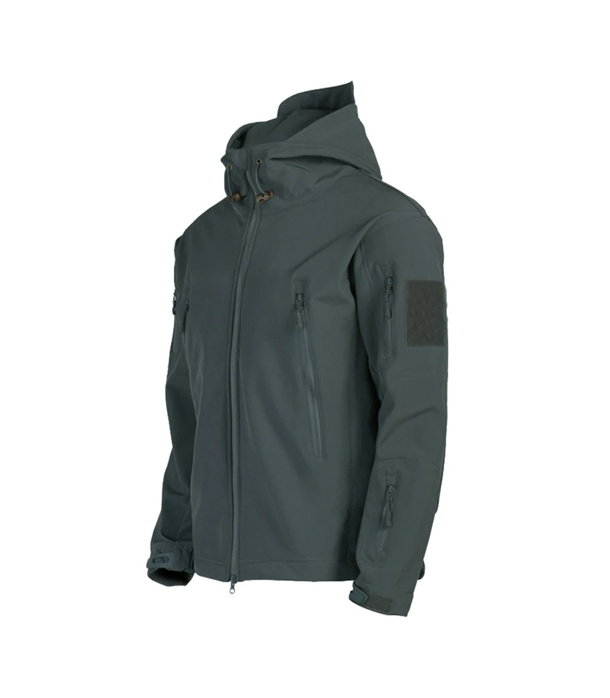 Casual military hooded jacket for men, outdoor utility, shark skin fashion