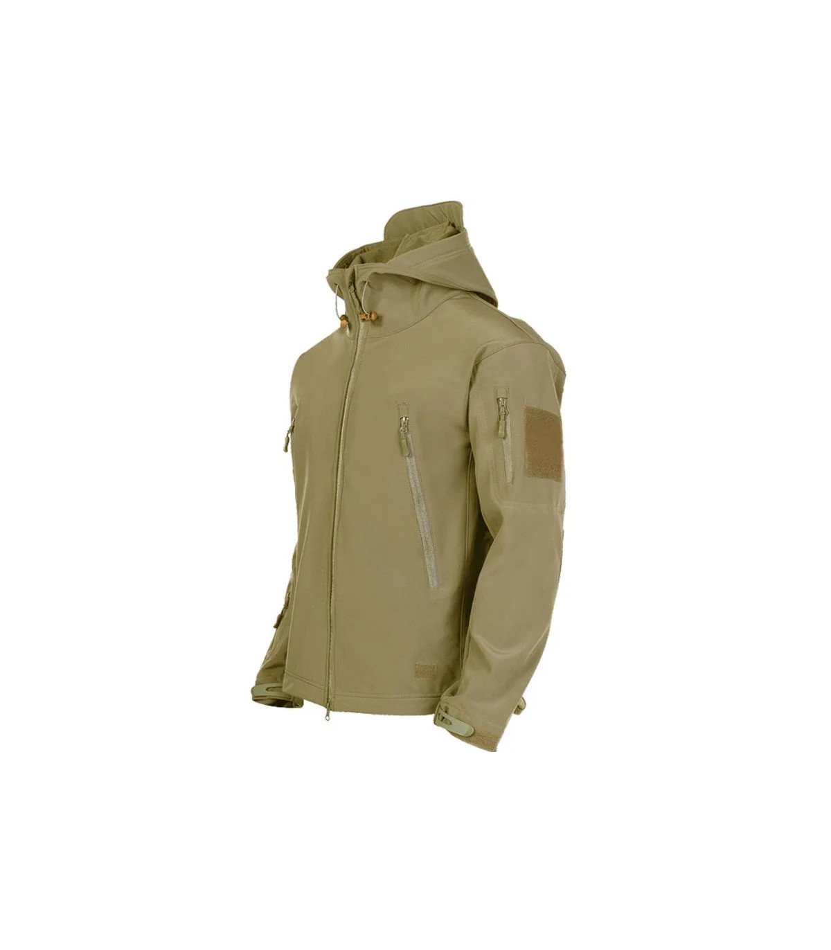 Casual military hooded jacket for men, outdoor utility, shark skin fashion