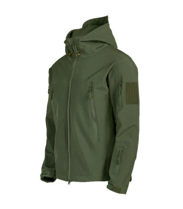 Casual military hooded jacket for men, outdoor utility, shark skin fashion