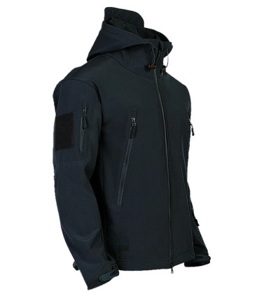 Casual military hooded jacket for men, outdoor utility, shark skin fashion