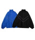 Hip Hop varsité veste hommes haute rue Patchwork couleur noir coupe-vent manteaux femmes printe