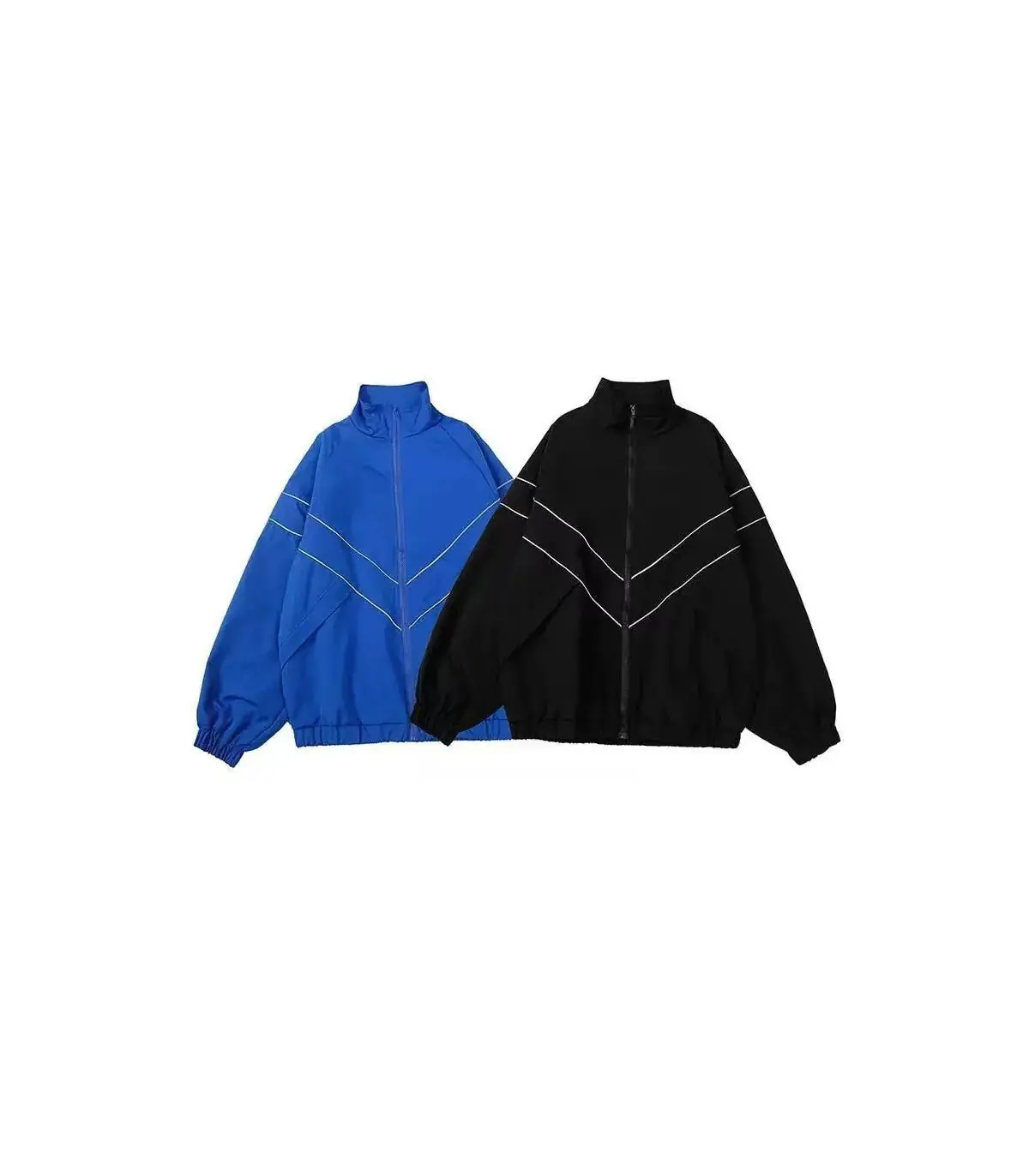 Hip Hop varsité veste hommes haute rue Patchwork couleur noir coupe-vent manteaux femmes printe