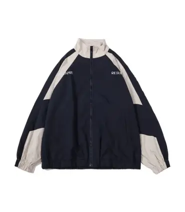 Hip Hop varsité veste hommes haute rue Patchwork couleur noir coupe-vent manteaux femmes printe