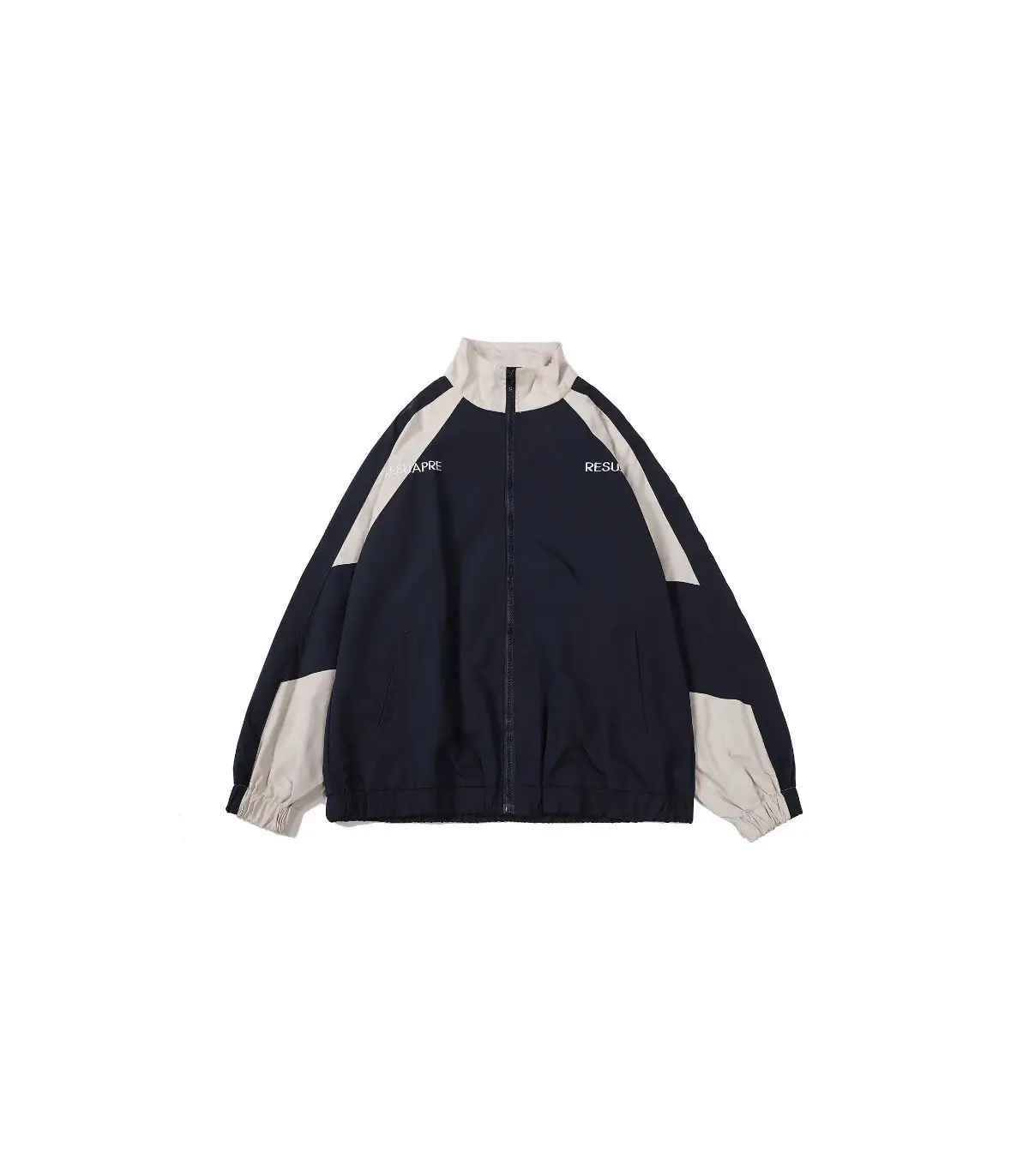 Hip Hop varsité veste hommes haute rue Patchwork couleur noir coupe-vent manteaux femmes printe