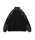 Hip Hop varsity jacket men high street Patchwork black color windbreaker coats women print