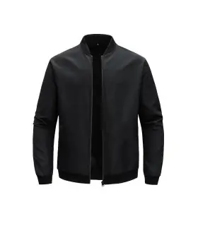 Veste courte ample à col de Baseball pour hommes, couleur unie, manteau fin décontracté d\'affai