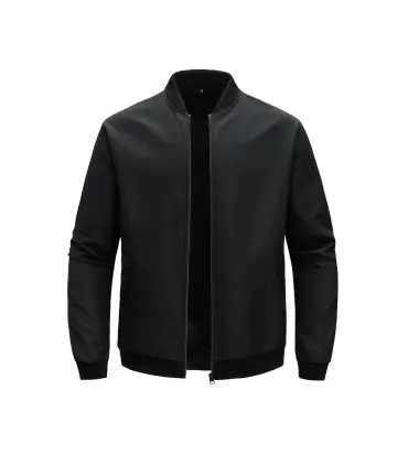 Veste courte ample à col de Baseball pour hommes, couleur unie, manteau fin décontracté d\'affai