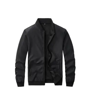 Veste courte ample à col de Baseball pour hommes, couleur unie, manteau fin décontracté d\'affai