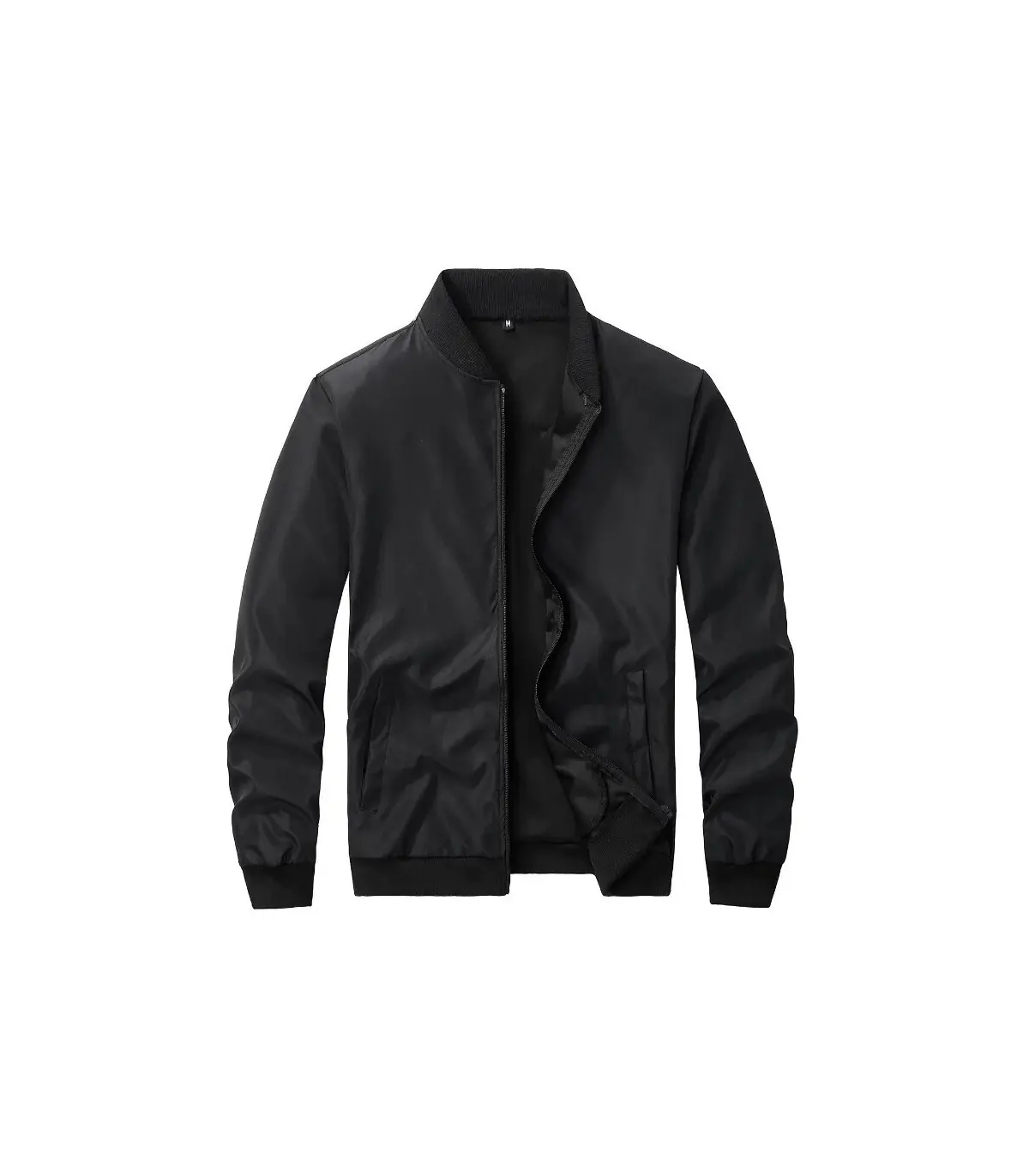 Veste courte ample à col de Baseball pour hommes, couleur unie, manteau fin décontracté d\'affai
