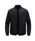 Loose short jacket with Baseball collar for men, solid color, casual thin coat for business