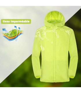 Giacca da trekking impermeabile unisex LNGXO, uomo donna campeggio pesca viaggio corsa