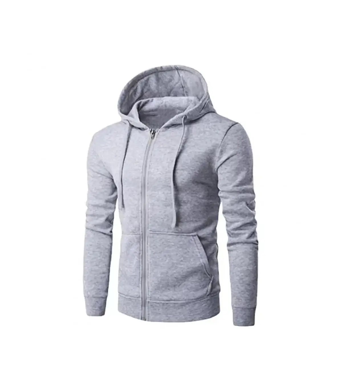 Veste à capuche à manches longues PVD pour hommes, fermeture à glissière, sweat-shirt Slim Fit,