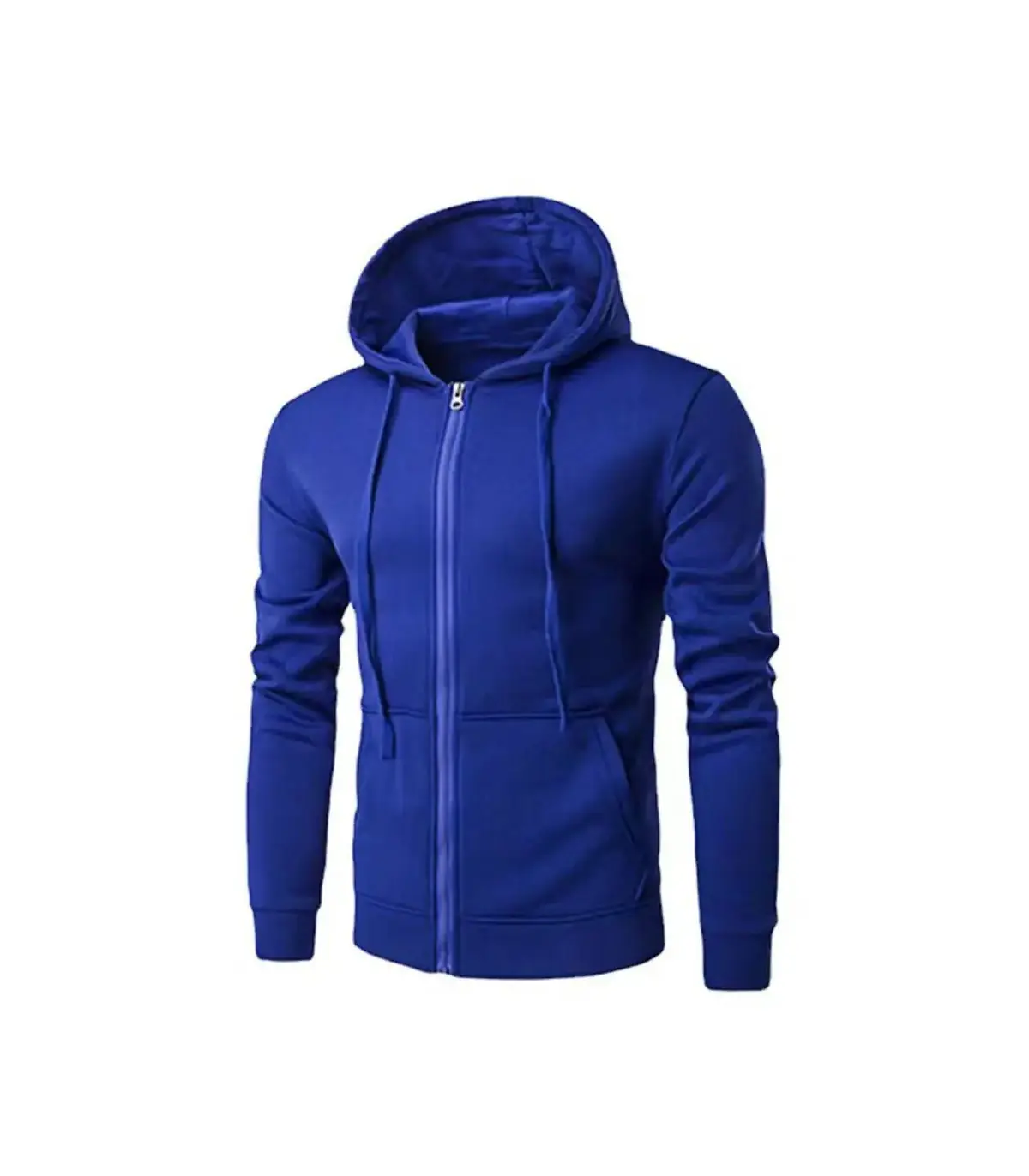 Veste à capuche à manches longues PVD pour hommes, fermeture à glissière, sweat-shirt Slim Fit,